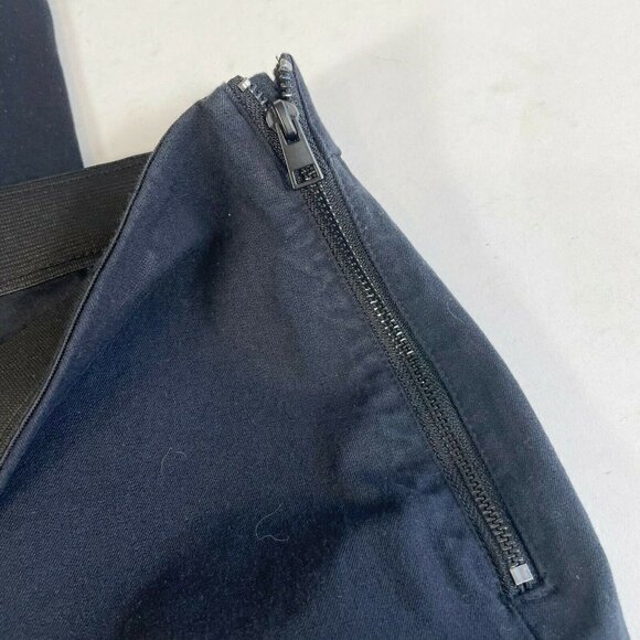 Everlane Womens High Waist Dress Pants Trousers Black Legging Sz 12 Zip Stretch - Picture 5 of 9